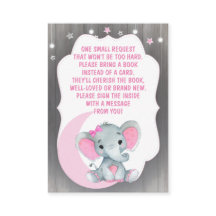 Carte de demande de réservation de Girl Elephant p