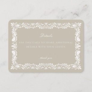 D'accompagnement Carte de détail d'insertion d'invitation en carrea