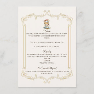 D'accompagnement Carte de détails de Baby Shower élégant autour du