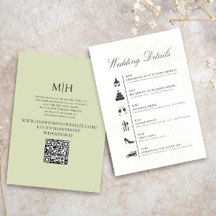 D'accompagnement Carte de détails de code QR de calendrier de maria