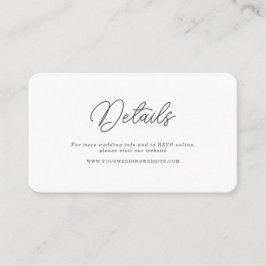 D'accompagnement Carte de détails de code QR de mariage avec écritu