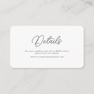 D'accompagnement Carte de détails de code QR de mariage avec écritu