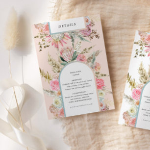D'accompagnement Carte de détails de la réception Tropical Bohemian