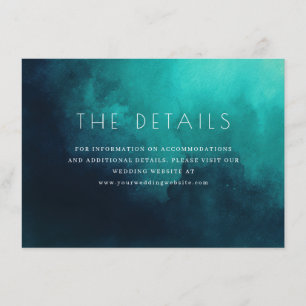 D'accompagnement Carte de détails de mariage à l'aquarelle bleu sar