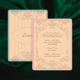 D'accompagnement Carte de détails de mariage Art Nouveau ornée
