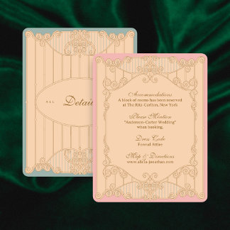 D'accompagnement Carte de détails de mariage Art Nouveau ornée