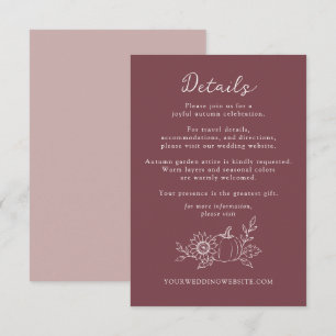 D'accompagnement Carte de détails de mariage au tournesol et citrou