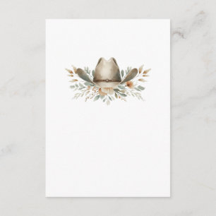 D'accompagnement Carte de détails de mariage avec chapeau de cowboy