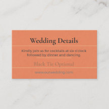 Carte de détails de mariage Boho | Luxe Floral Chi