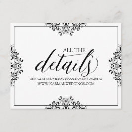 D'accompagnement Carte de détails de mariage / Carte d'information