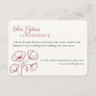 D'accompagnement Carte de détails de mariage Coquelicot Populaire