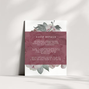 D'accompagnement Carte de détails de mariage du jardin anglais   Ma