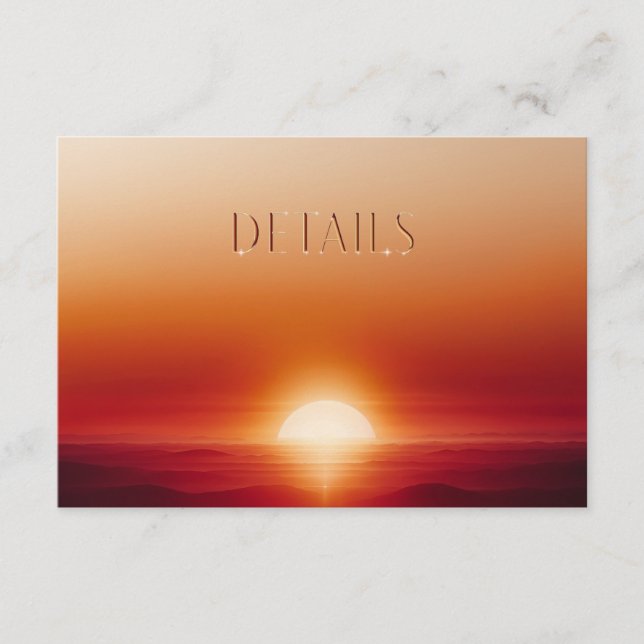 D'accompagnement carte de détails de mariage élégante (Devant)