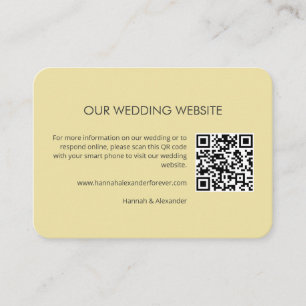D'accompagnement Carte de détails de mariage jaune citrique insulai