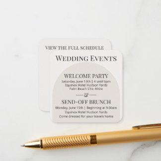D'accompagnement Carte de détails de mariage juif moderne Arch