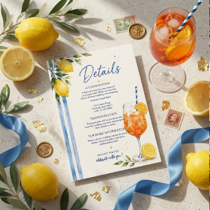 D'accompagnement Carte de détails de mariage sur la côte amalfitain