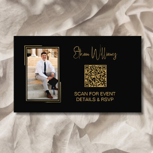 D'accompagnement Carte de détails de remise de diplôme avec code QR