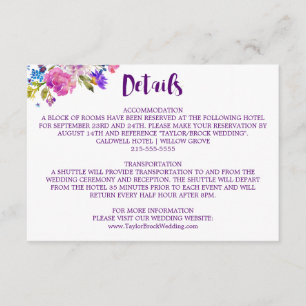 D'accompagnement Carte de détails des fleurs rose et bleu rose rose