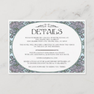 D'accompagnement Carte de détails du Mariage Art Nouveau coloré (Se