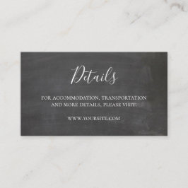 D'accompagnement Carte de détails du mariage de tableau à pas Carte
