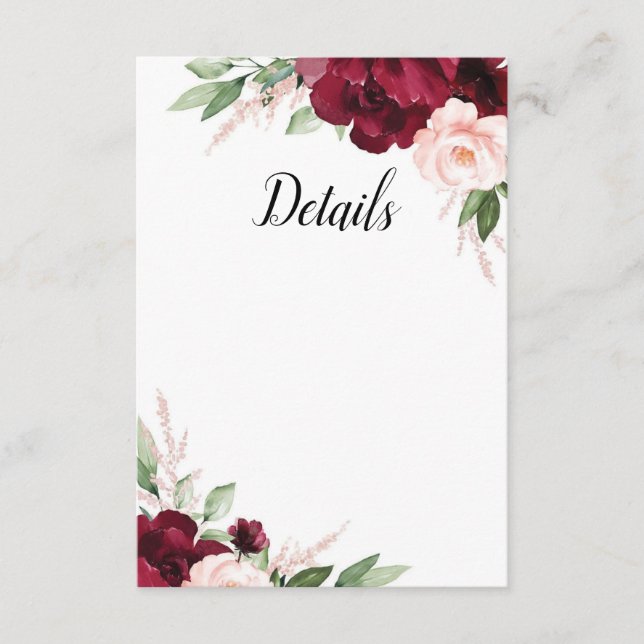 D'accompagnement Carte de détails floraux adorés (Devant)