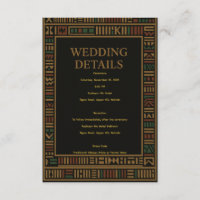 Carte de détails Mariage africain Kente