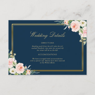 D'accompagnement carte de détails mariage cadre élégant