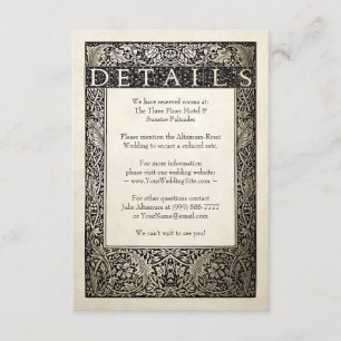 D'accompagnement Carte de détails mariage   Collection Ivy de Champ