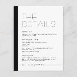 D'accompagnement Carte de détails monochrome minimaliste moderne EM