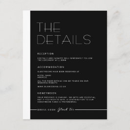 D'accompagnement Carte de détails monochrome minimaliste moderne EM