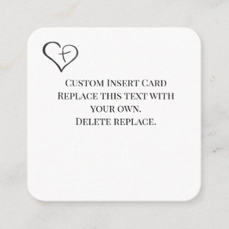 D'accompagnement Carte de détails religieux Black Crossed Heart