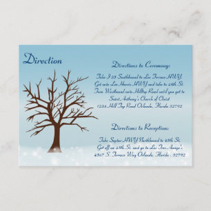 D'accompagnement Carte de direction 3,5 x 5 Twinkings Neige / Arbre