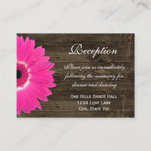 D'accompagnement Carte de direction de mariage rose chaud