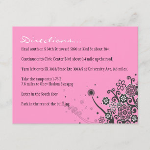 D'accompagnement Carte de direction pour bébé FLORAL STAR