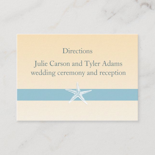 D'accompagnement Carte de direction Sandy Starfish (Devant)