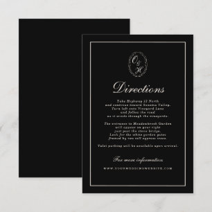 D'accompagnement Carte de directions classique pour mariage en tenu