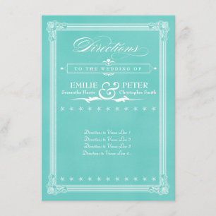 D'accompagnement Carte de directions de style d'affiche Bleu d'Œuf 