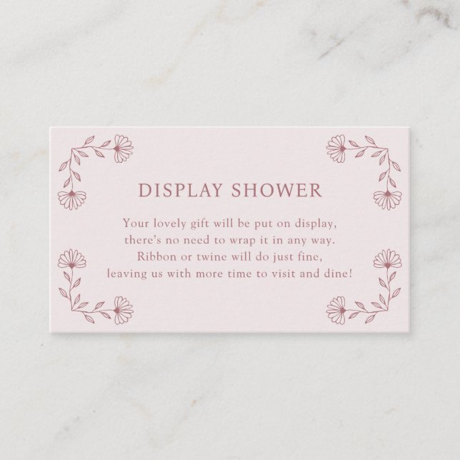 D'accompagnement Carte de douche d'affichage rose (Devant)