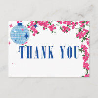 Carte de douche nuptiale Merci grec Bougainvillea