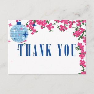 D'accompagnement Carte de douche nuptiale Merci grec Bougainvillea