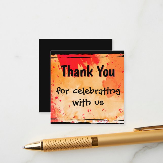 D'accompagnement Carte de fermeture Merci (Devant/Arrière en situation)