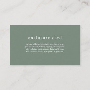 D'accompagnement Carte de fête de bébé bohème vert sauge HANNAH