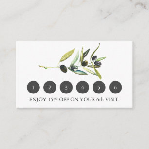 D'accompagnement Carte de fidélité d'entreprise Olive Branch