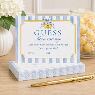 D'accompagnement Carte de jeu devinez combien pour Baby Shower Amal