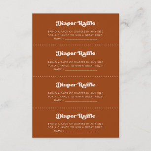 D'accompagnement Carte de jeu Retro Stylish Burnt Orange Diaper Raf
