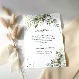 D'accompagnement Carte de la réception de mariage verdoyante