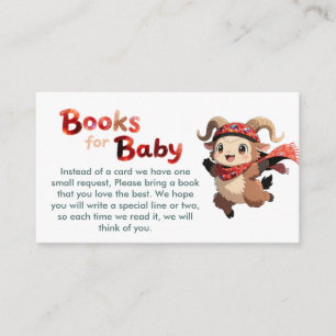 D'accompagnement Carte de livres d'hiver de bélier mignon pour bébé