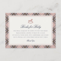 Carte de livres pour bébé Cheval à bascule Tartan