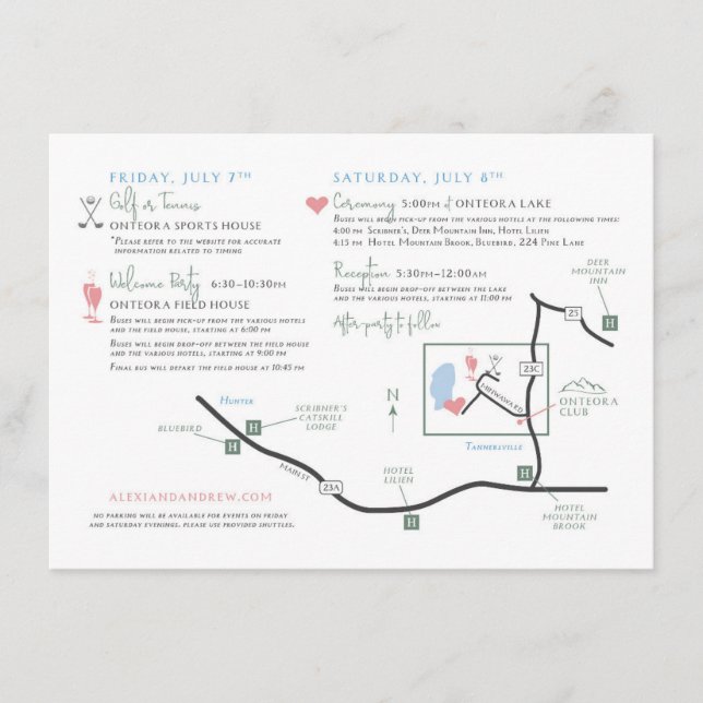 D'accompagnement Carte de localisation de mariage personnalisée : P (Devant)