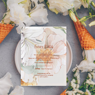 D'accompagnement Carte de mariage Finer Details Floral rose saumo